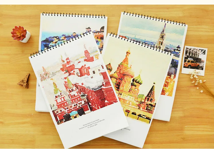 K& KBOOK Ван Гог альбом для зарисовок цветок ночь бумага Блокнот А4 блокнот на спирали, дневник блокнот для анимации манга Рисование Живопись