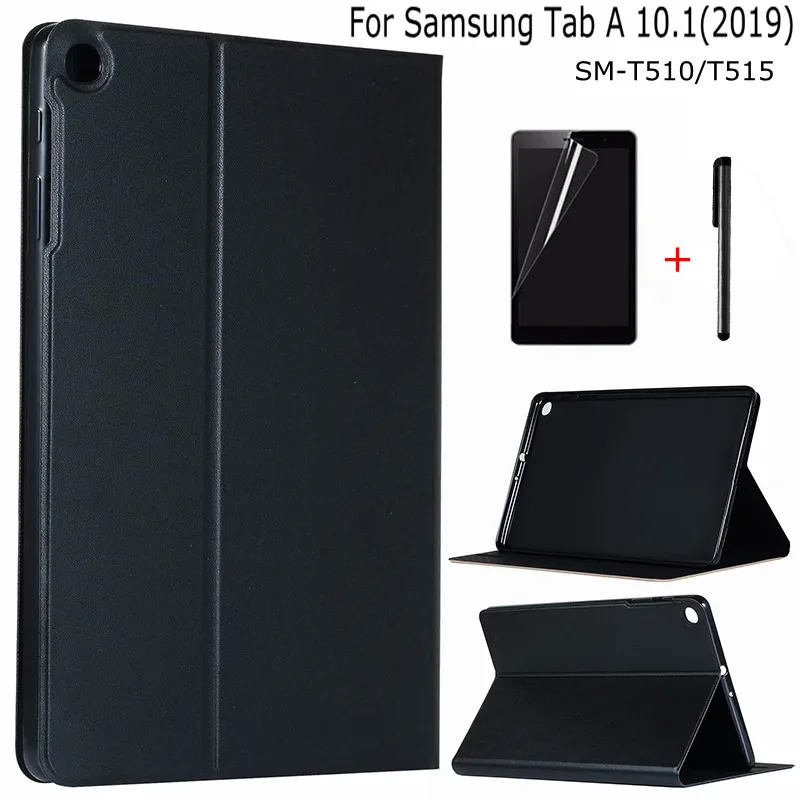 Премиум силиконовый чехол из искусственной кожи для samsung Galaxy Tab A 10,1 SM-T510 SM-T515() 10," чехол для планшета+ пленка+ ручка