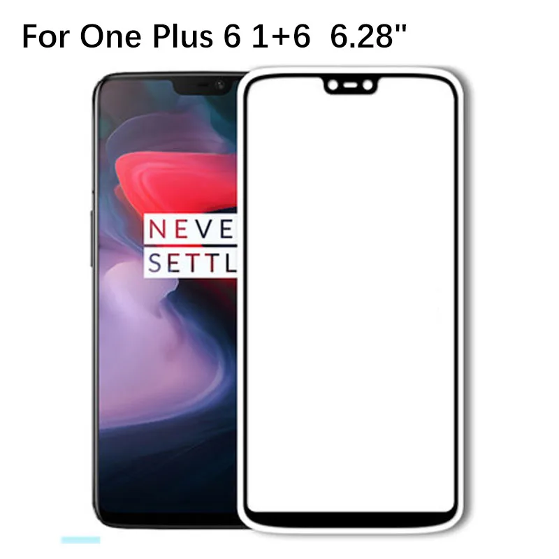 2 шт. ультратонкое защитное закаленное стекло для OnePlus 6 шесть полноэкранная