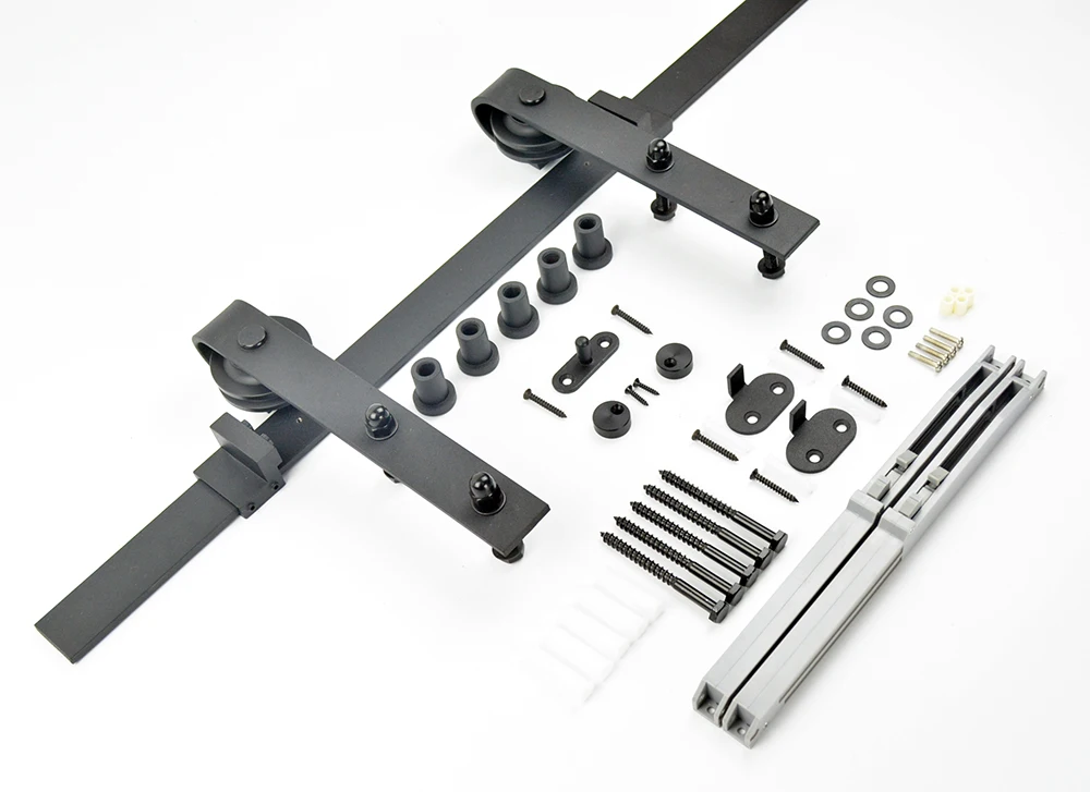 DIYHD двухсторонняя мягкая/Мягкая открывающаяся скользящая дверь сарая деревянная