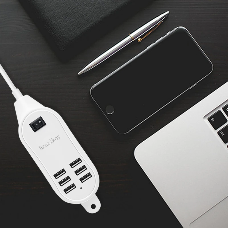 6 USB зарядное устройство док 15 Вт 3A ЕС Plug Quick Charge для iPad iPhone samsung Планшеты адаптер