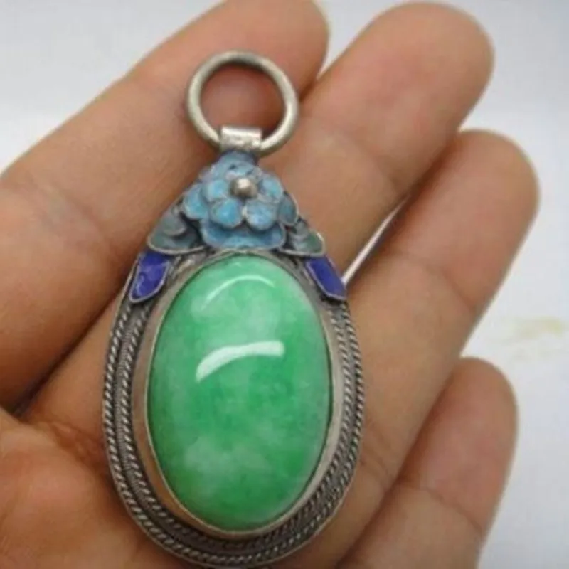 FENGASHOUW КИТАЙСКИЕ ТИБЕТСКИЕ инкрустированные Подвески с голубыми цветами из