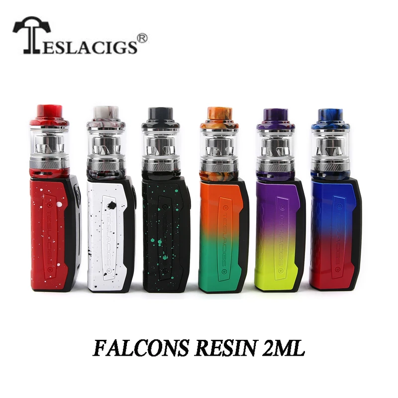 Оригинальный Teslacigs Соколы Starter Kit Vape с 2 мл Смола Танк TS XX 0.18ohm катушки 2000 мАч