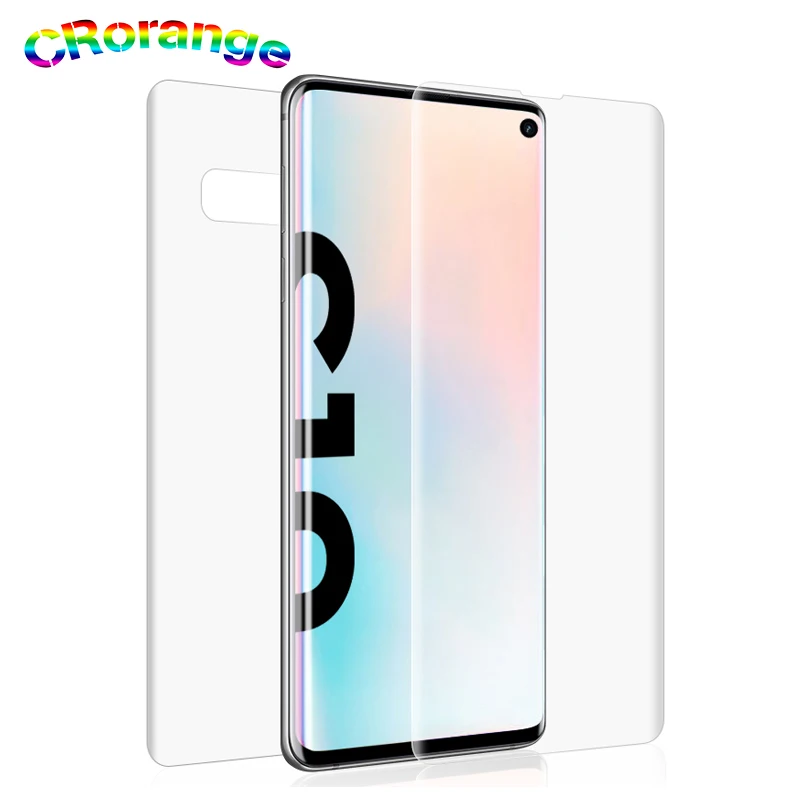 Защитная пленка для Samsung S10 2 шт. задняя + передняя 0 15 мм экрана тонкая полное
