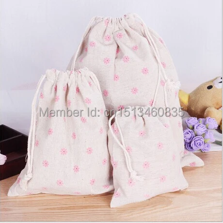 100pcs/lot CBRL jute/linen/flax drawstring bags&pouch for cosmetic/camera,Various colors,size customized,wholesale