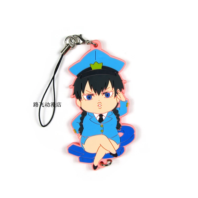 Брелок Подвеска резиновая аниме модель GINTAMA Sakata Gintoki Okita Sougo Hijikata Toushirou Kondou Isao