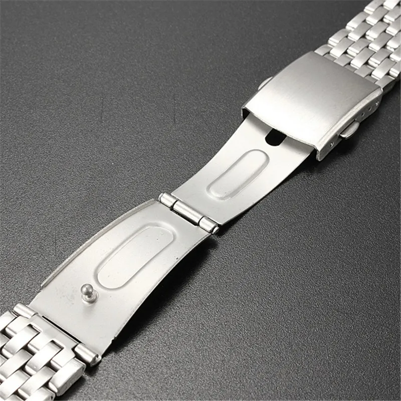 Новинка 2015 ремешок для часов браслет из нержавеющей стали с двумя кнопками