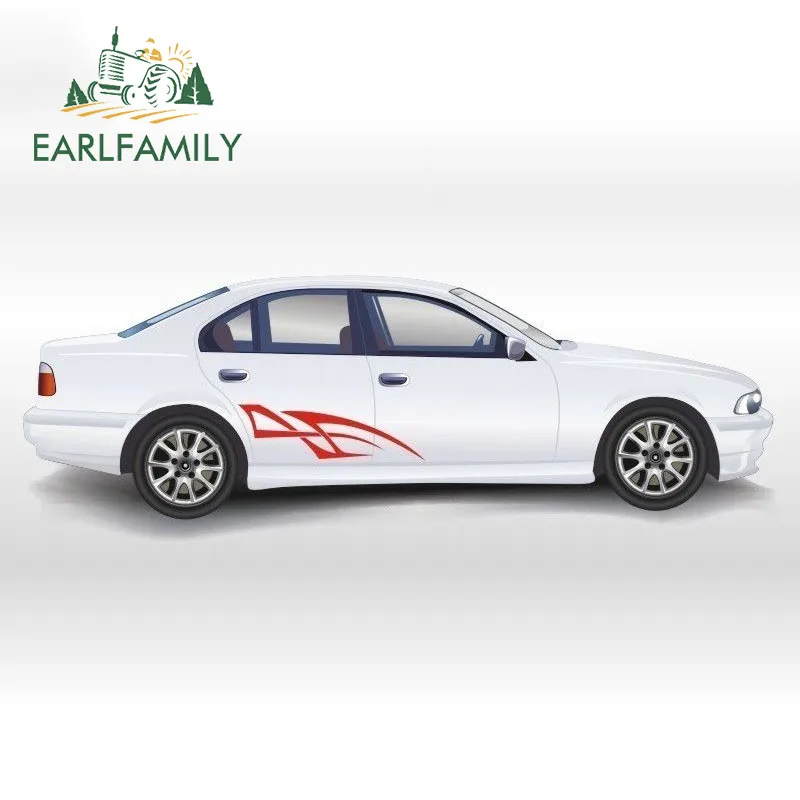 EARLFAMILY красивые Абстрактные Художественные полосы автомобильные наклейки