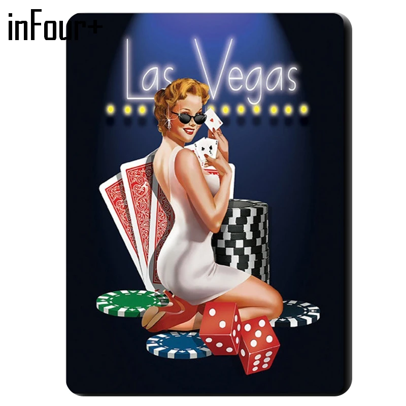 Las Vegas девушка плакат украшения для стен ресторана металлический знак винтажный