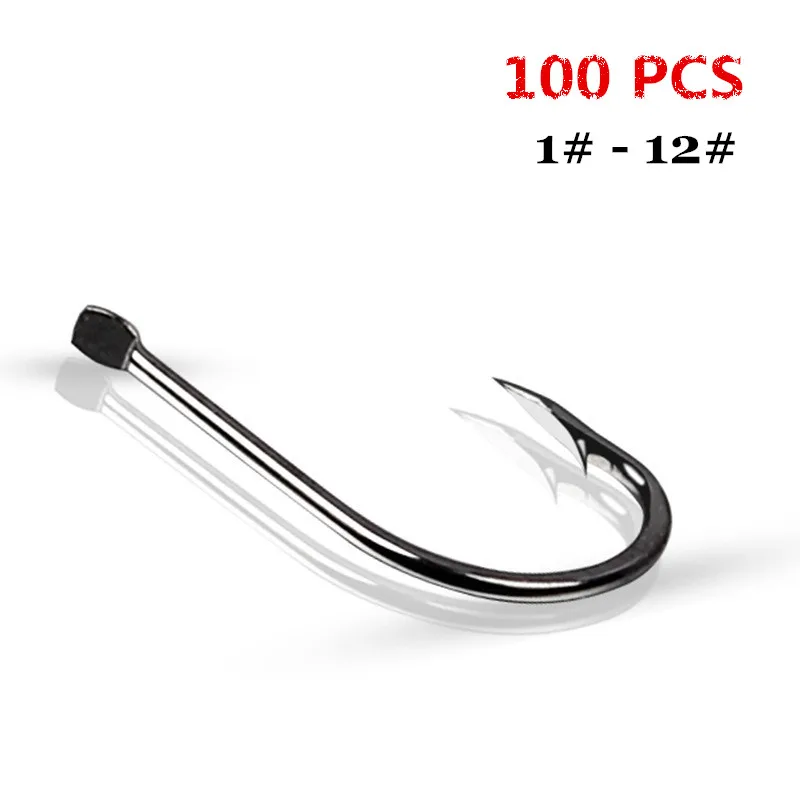 100 ШТ./2016 Горячие продажа колючей крюк 12 размеры океан boat fishing крючки