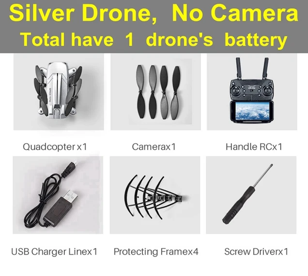 Silver301 No Cam 1B Мини складной селфи RC радиоуправляемые дроны самолет MJD KY301 с WiFi HD камера VS syma x5c x5sw x8w x8 pro x5hw s20w s30w Дрон - Цвет: Silver301 No Cam 1B