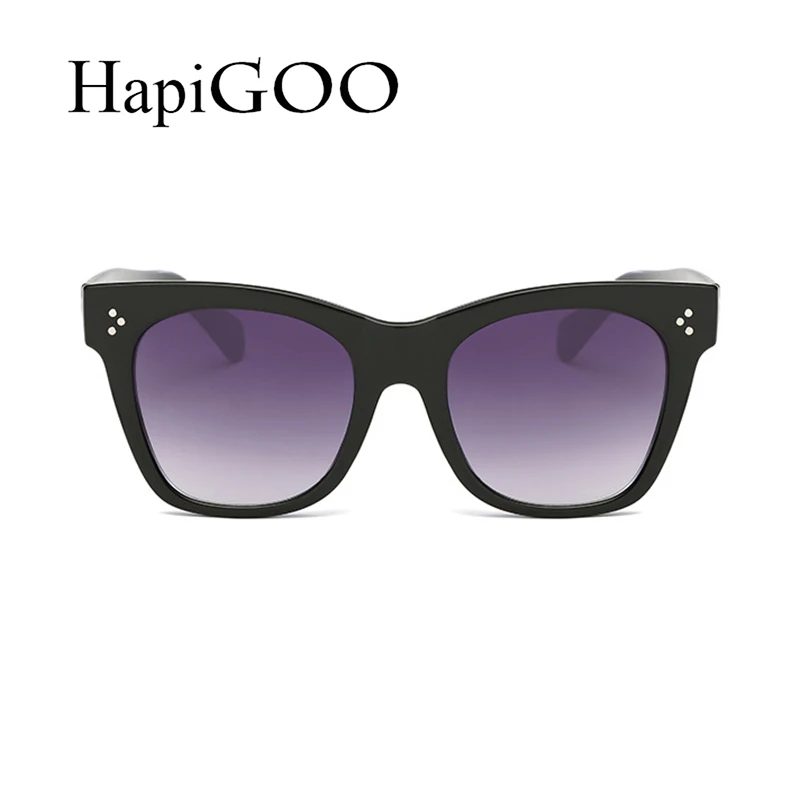 HAPIGOO 2018 Модные солнцезащитные очки кошачий глаз женские роскошные брендовые