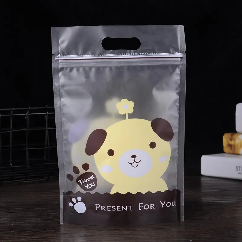 100 шт милый мультфильм пластиковые печенья конфеты мешок для упаковки хлеба с