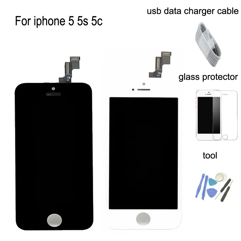 Без мертвых пикселей для iPhone 5C 5 г 5S SE ЖК Дисплей с сенсорным дигитайзер Ассамблеи