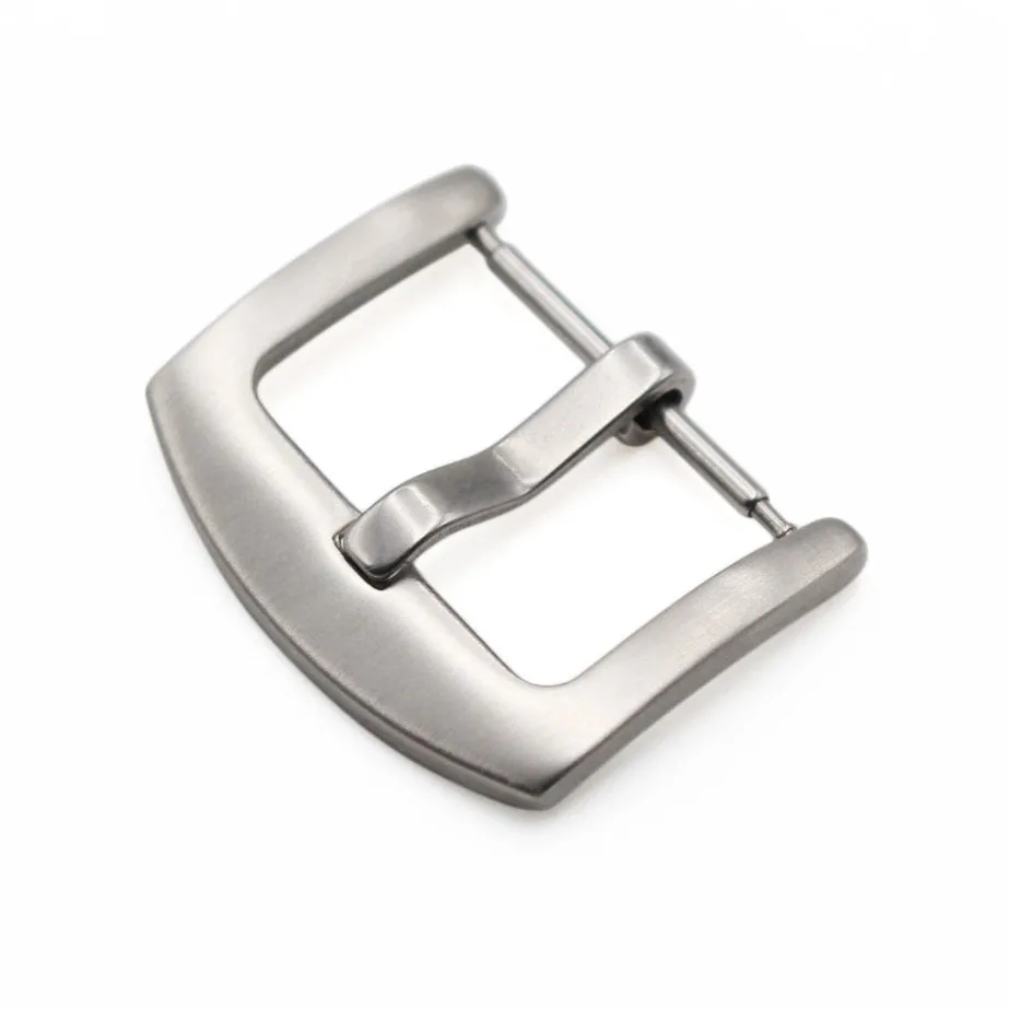 Silver brushed HENGRC ремешок для часов из нержавеющей стали Пряжка 18 20 22 24 мм мужские серебристые черные металлические часы ремешок Застежка аксессуары - Цвет ремешка: Silver brushed