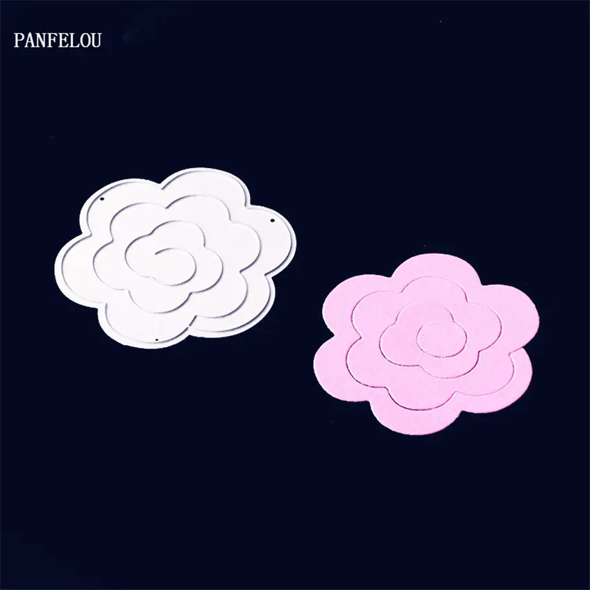 5.5x5.1cm PANFELOU металл ремесло кружева Лицевая панель бумаги высечки штампы для скрапбукинга/DIY Рождество Свадебные карты ручной счет - Цвет: 5.5x5.1cm