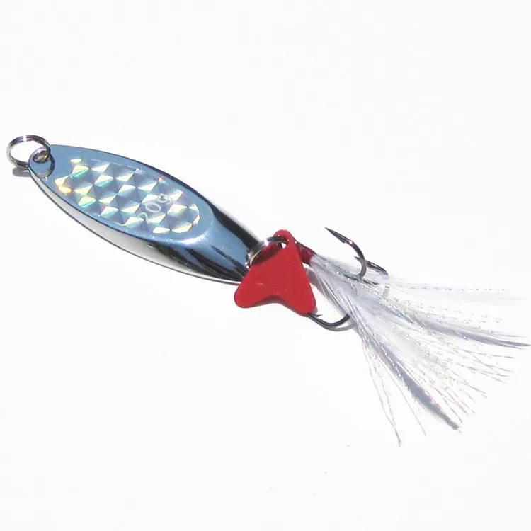 Дешевая рыболовная приманка китайская металлическая ложка серебристого цвета
