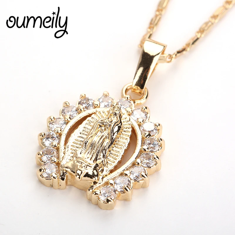 OUMEILY ожерелье с изображением Иисуса христианское винтажное для женщин и мужчин