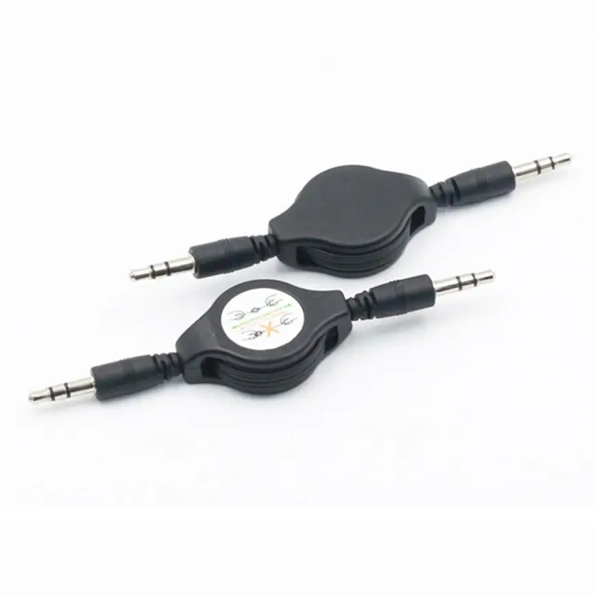 Retractable 3.5mm Gold Auxiliary Audio Extension Cable Male to JUL27 Drop shipping | Компьютеры и офис