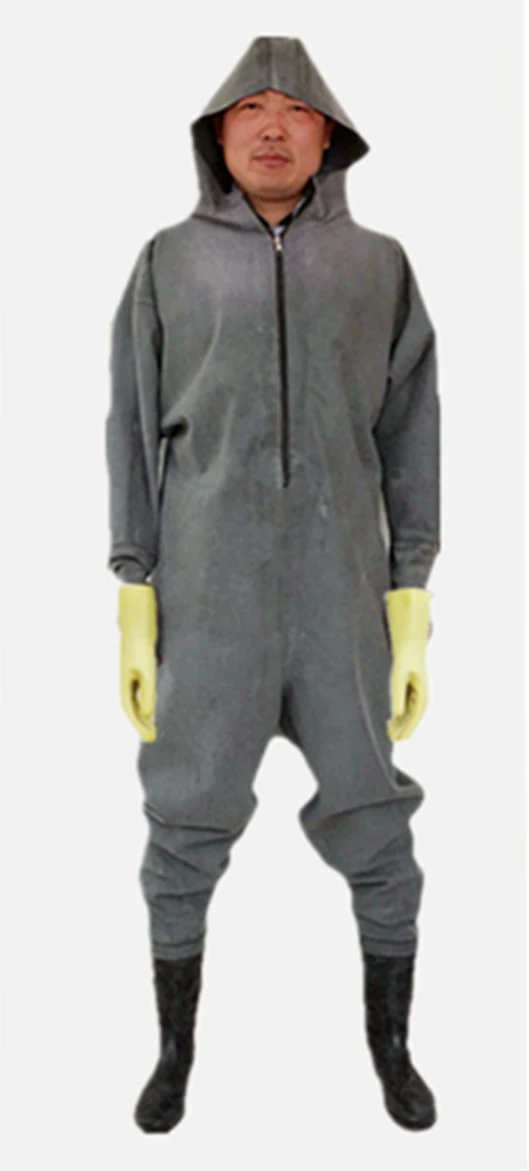 Waders de Peito com Zíper à Prova Calça de Meia-calça D’água Macio Preto Inverno Tamanhos Cuiss 1mm