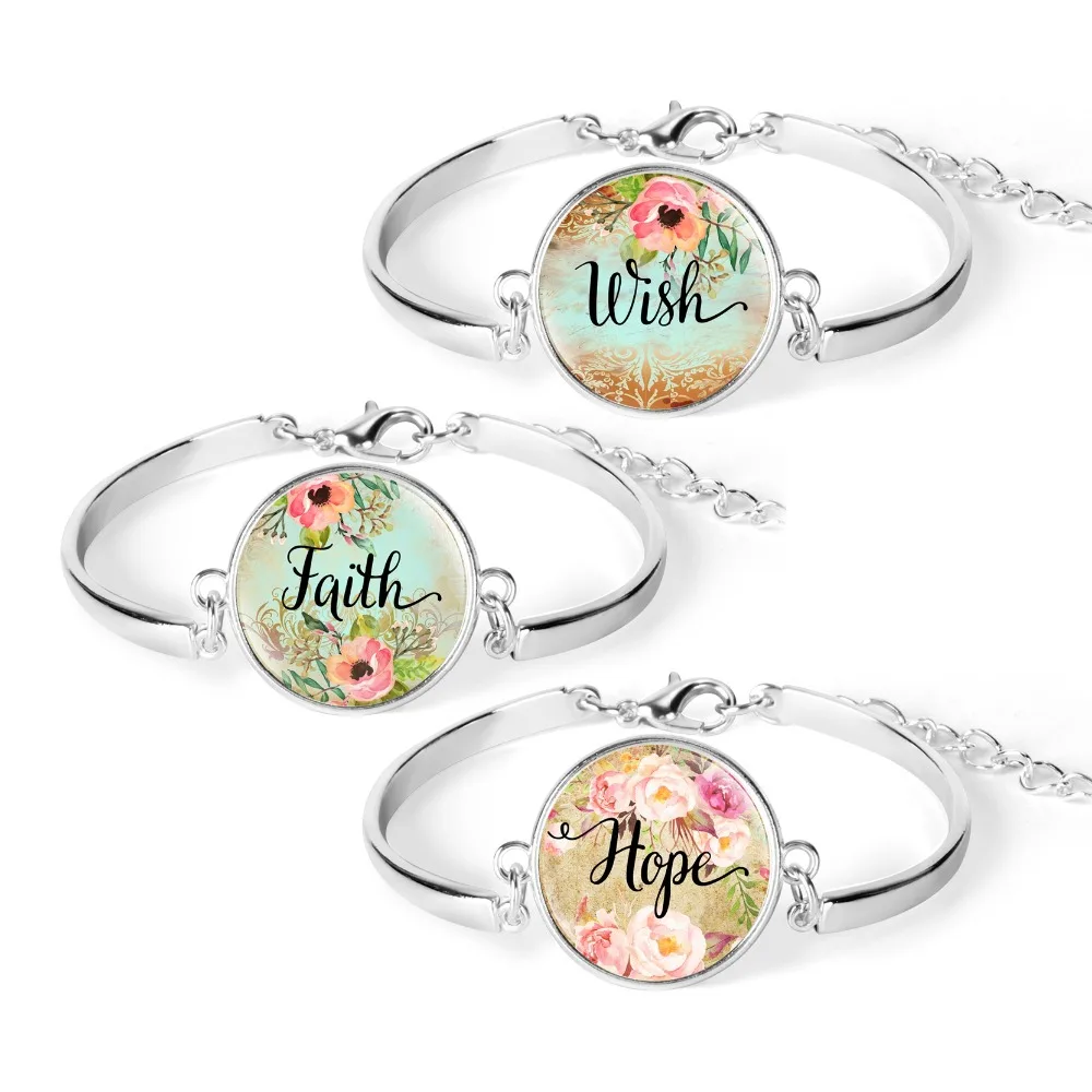 Амулеты из Библии с надписью Hope Believe Wish Dream браслет цитатой вдохновляющий 2019 |