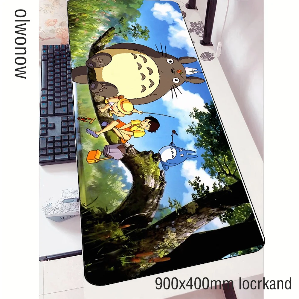 Коврик для мыши Totoro с заблокированными краями размер 90x40 см игровой популярный