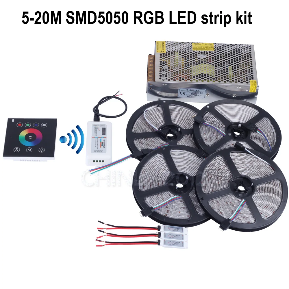 Светодиодная ленсветильник RGB 5/10/15/20 м 12 В lSMD 5050 5 2 4 светодиодов Водонепроницаемая