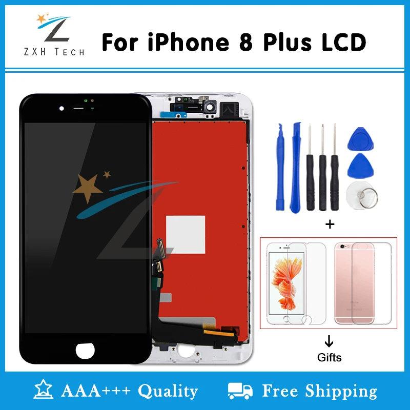 Качество AAA OEM для iPhone 8 LCD plus экран дисплея 8G Замена объектива Pantalla сенсорный
