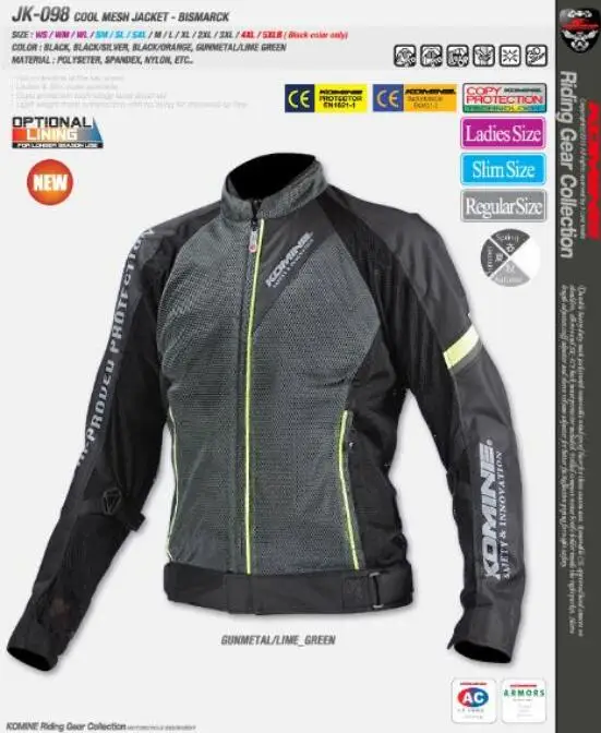 New KOMINE JK098 Breathable Racing Grid High Performance Drop-proof Clothing Motorcycle Riding Jacket 2 | Автомобили и мотоциклы