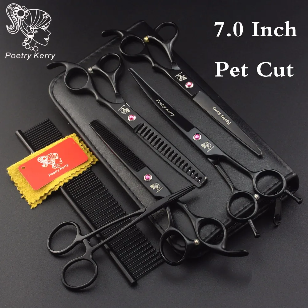 

Семейный 7-дюймовый парикмахерский набор ножниц для собак профессиональные ножницы инструменты для стрижки прямой сгибания Япония