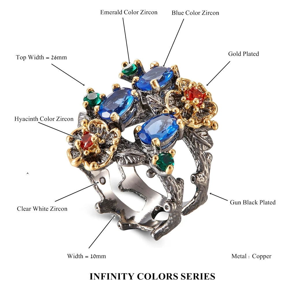 Голубые Кристальные серьги кольцо ювелирный набор лист висячие мульти циркония