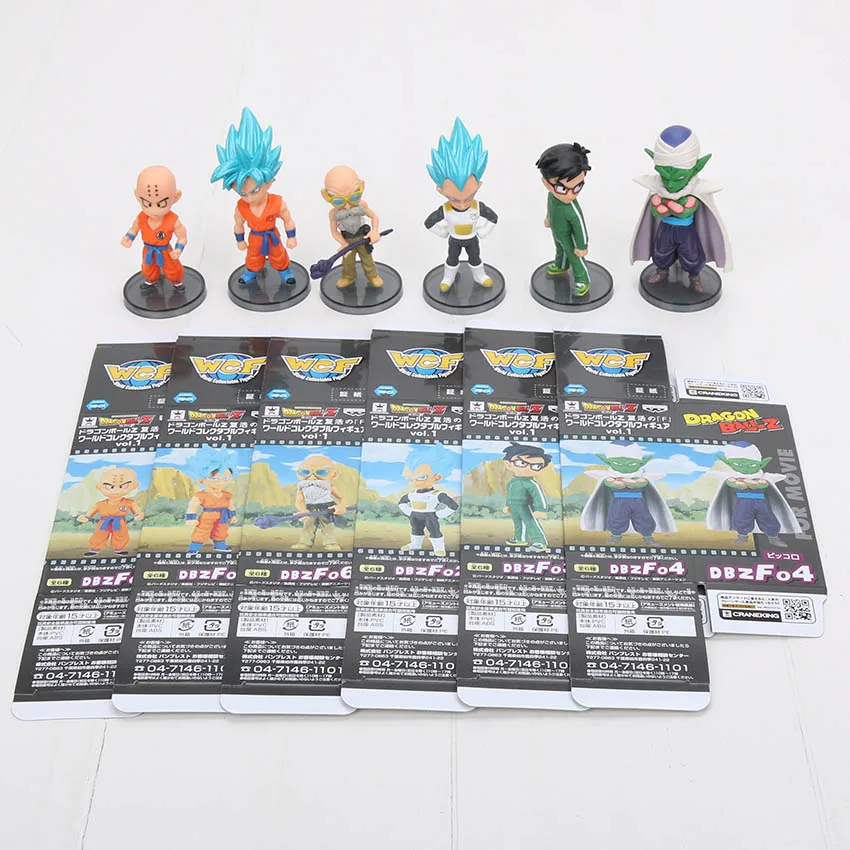 6 шт./компл. Dragon Ball Z 8 см Сын Гохан Son Goku и Majin Buu Kale Jiren сотовый Фриза готенкс Broly пикколо Beerus Фос Рисунок Модель игрушка