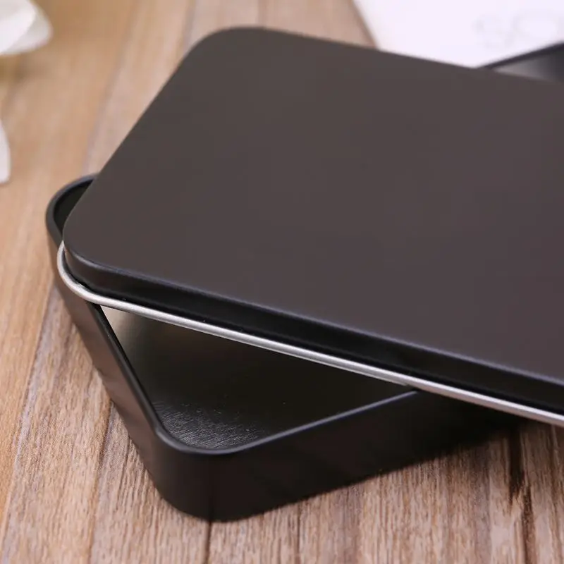 Маленький металлический органайзер чехол Жестяная Банка коробка для хранения