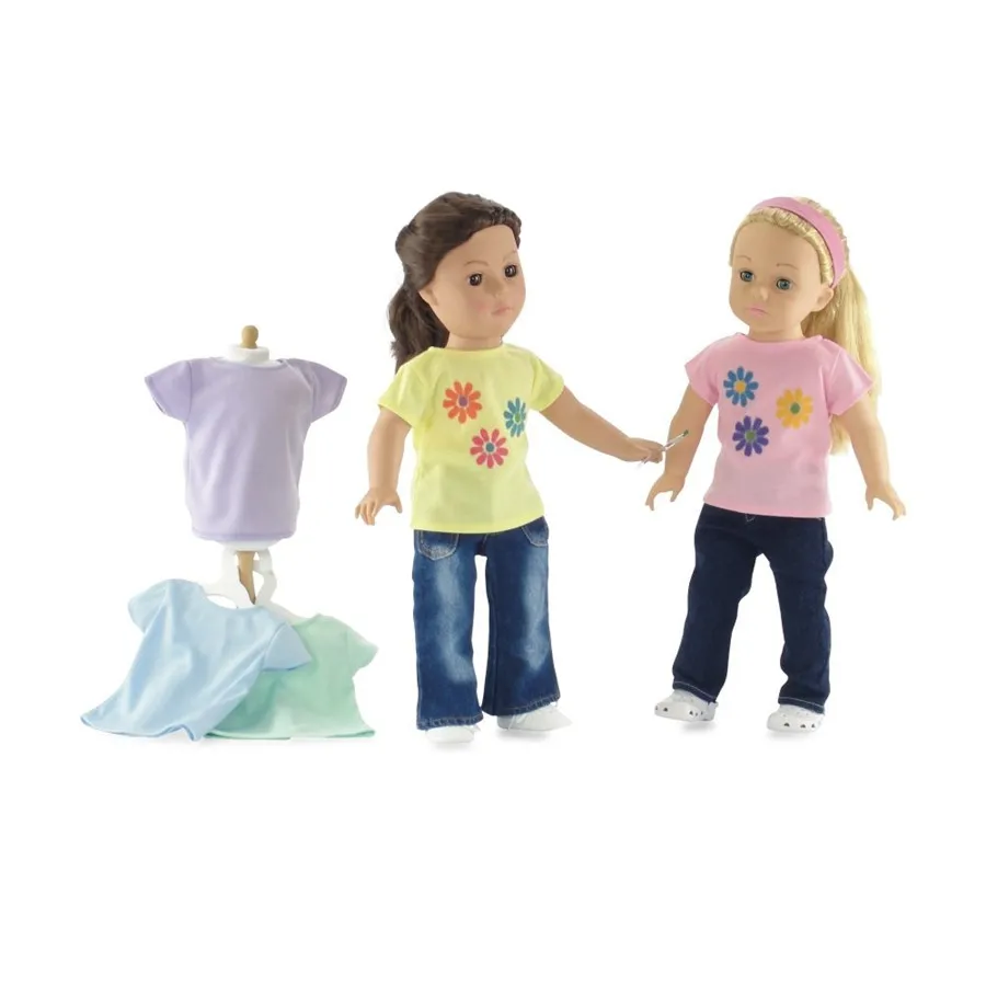 С коротким Рукавом Футболки Однотонные Цвета Набор 9-Ярко-Розовый белый желтый