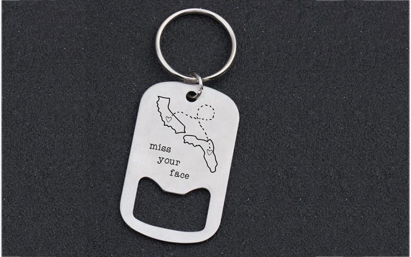 Подвеска на сумку Miss Your Face Dog Tag Подарочная подвеска-брелок для мужчин и женщин, открывалка для бутылок, брелок для ключей, подарки для пар