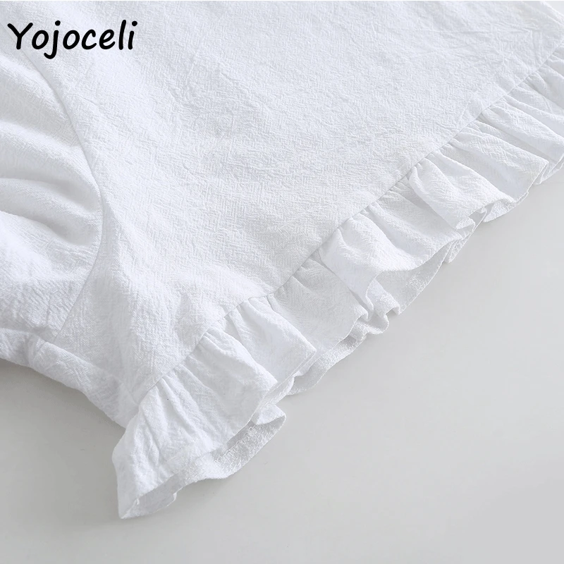 Yojoceli, белый Хлопковый повседневный комбинезон, женский пляжный короткий комбинезон в стиле бохо,, летний женский комбинезон