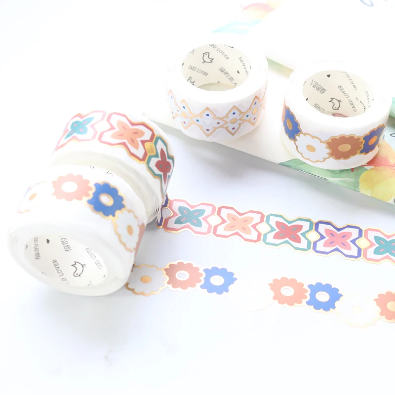 Domikee Золотая фольга полые декоративные васи ленты рулоны для молочного