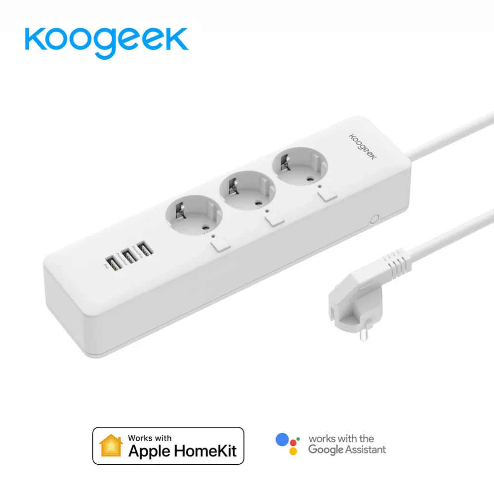 Умная розетка Koogeek с разъемом Wi Fi штепсельная европейского стандарта