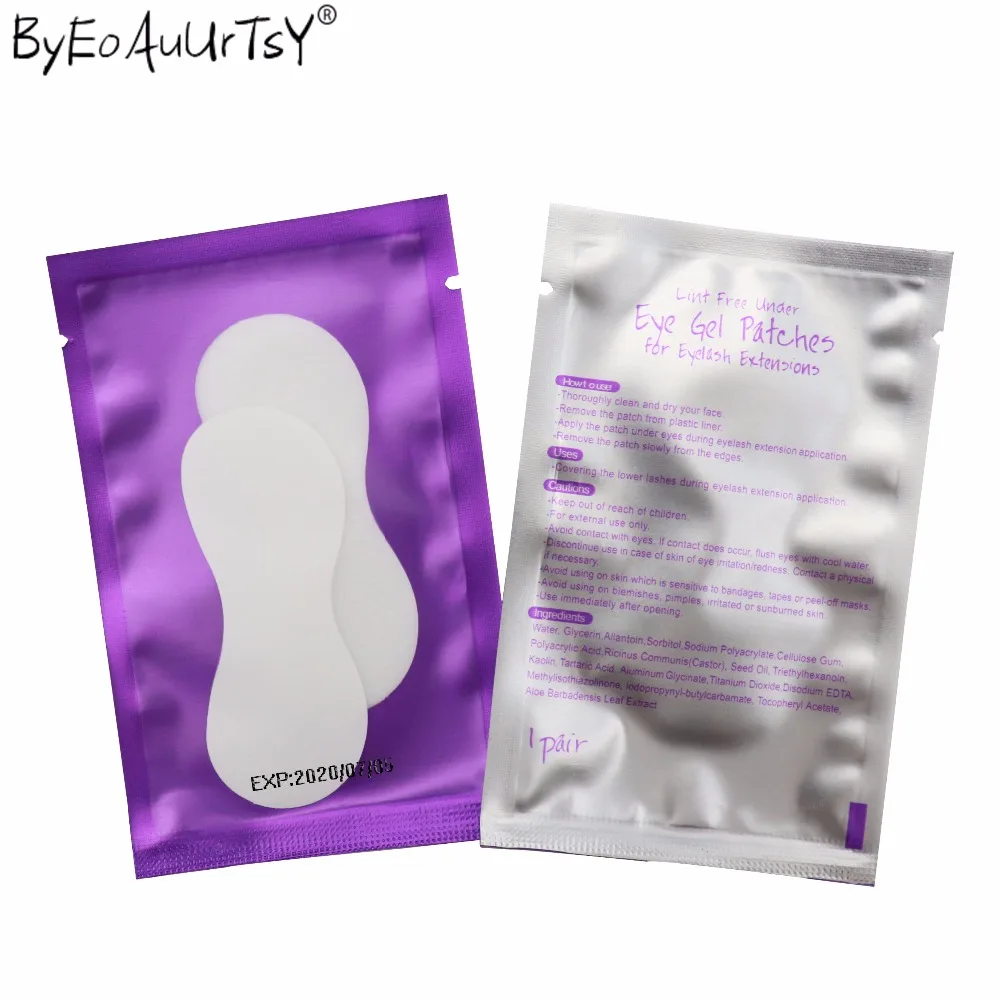 100 пар индивидуальных магнитных шелковых патчей под глаза для удаления ресниц