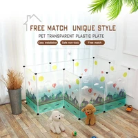 transparent dog beds for large dogs free assembly safe plastic playpen dog house cage chihuahua puppy fence bull terrier pet bed