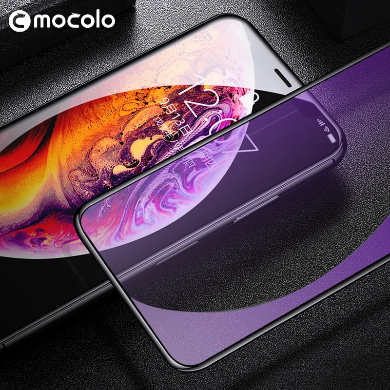 Mocolo анти-синий луч 3D изогнутое премиум стекло для iPhone XS MAX полное покрытие экрана протектор Закаленное стекло пленка для iPhone XS XR