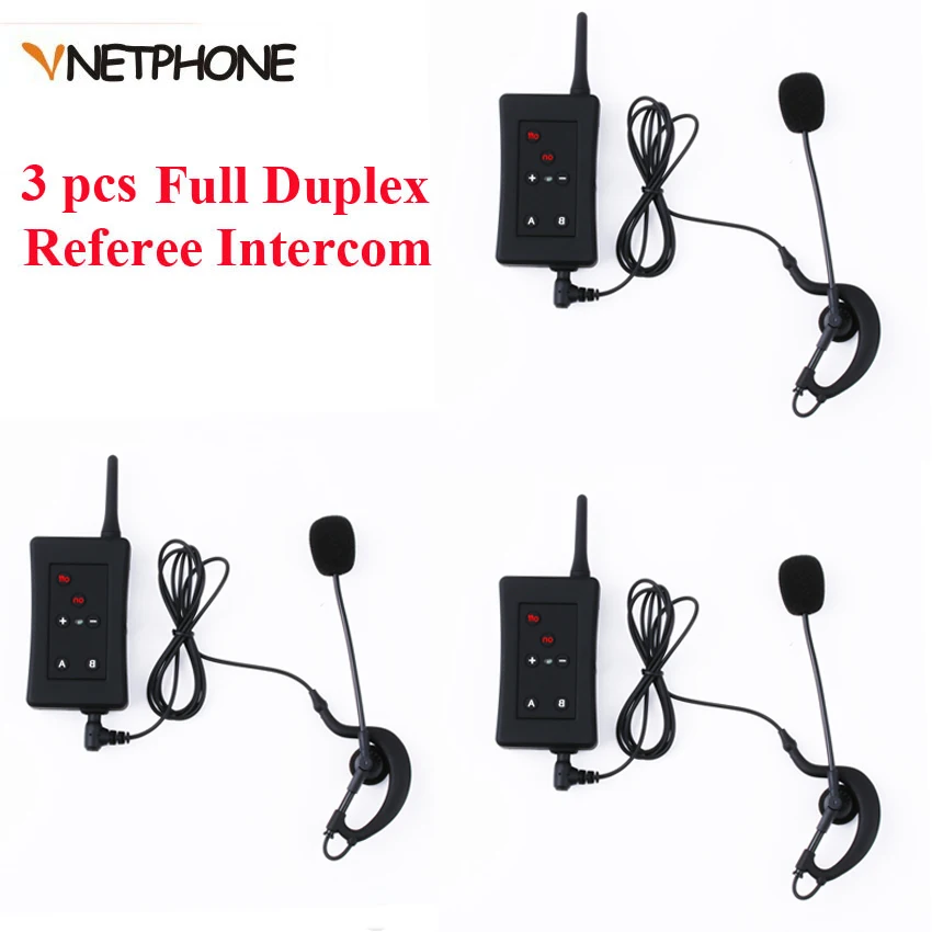 3 шт. новейший бренд Vnetphone футбол рефери интерком мотоцикла домофон полный дуплексный Bluetooth рефери-гарнитура