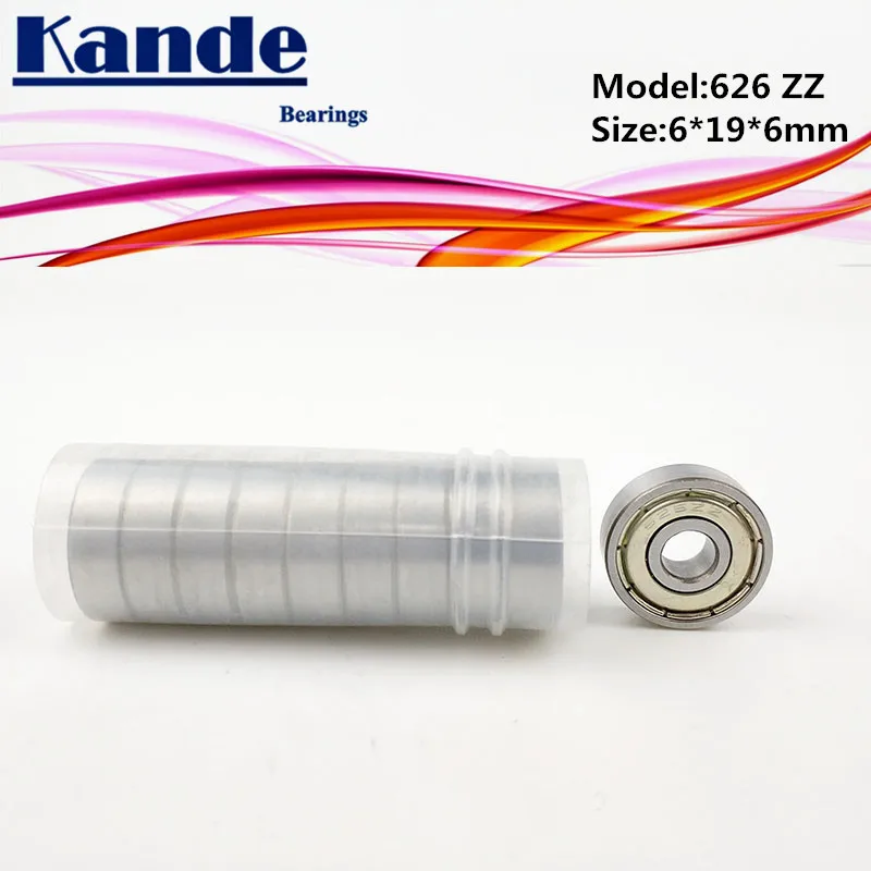 Kande подшипники 626 ABEC-1 ZZ ABEC-3 626ZZ ABEC-5 миниатюрный радиальный шарикоподшипник 6x19x6 мм