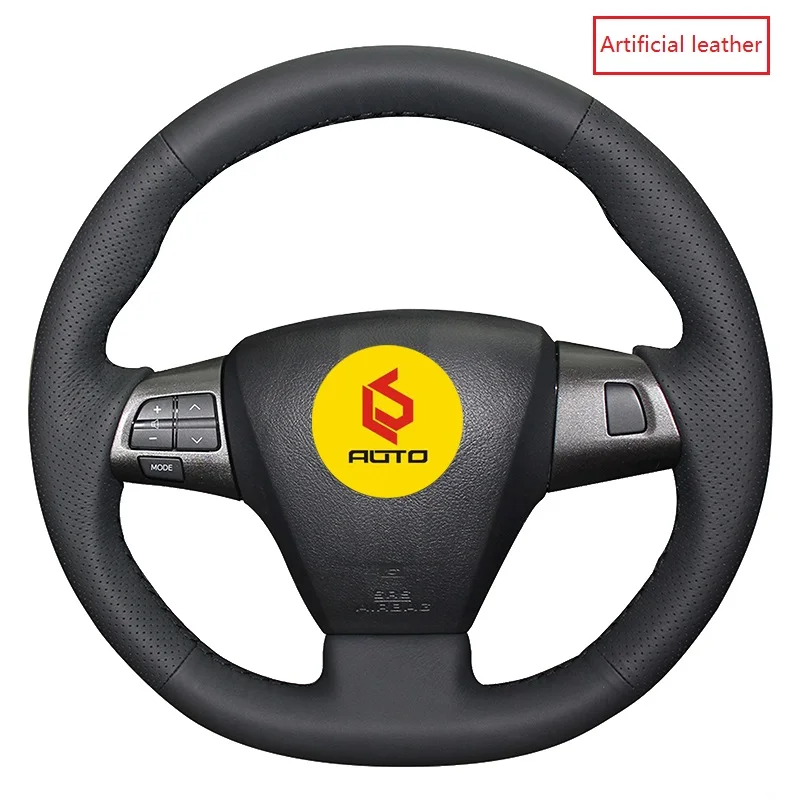 Оплетка на руль для Toyota Corolla 2011 2012 2013 RAV4 2011 2012 кожаный чехол на руль авто аксессуары - Название цвета: black artificial