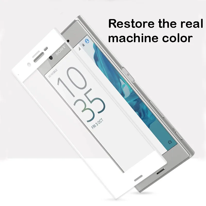 Vrurc 3D Curved edge Full Cover Tempered Glass Screen Protector For Sony Xperia XZ X Compact Protective Film XC | Мобильные телефоны
