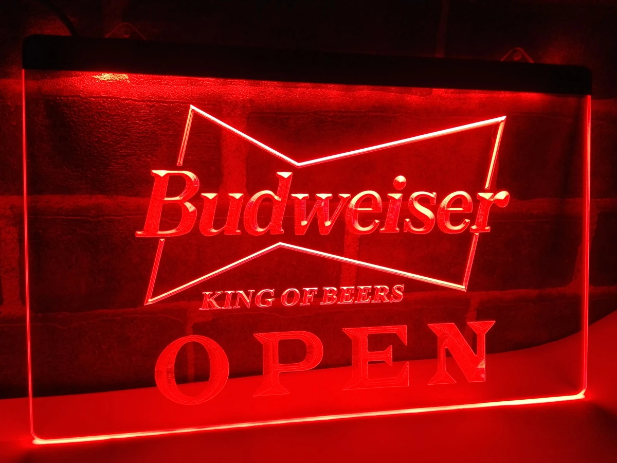 LE113 открытый Budweiser пиво NR Паб Бар светодиодный неоновый светильник вывеска для