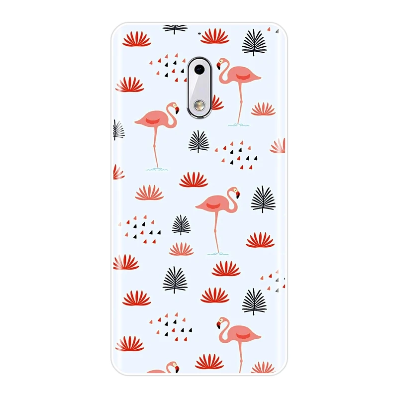 Fashion Flamingo Phone Case For Nokia 1 2 3 5 6 8 Silicone Soft Back Cover 7 Plus X6 | Мобильные телефоны и аксессуары