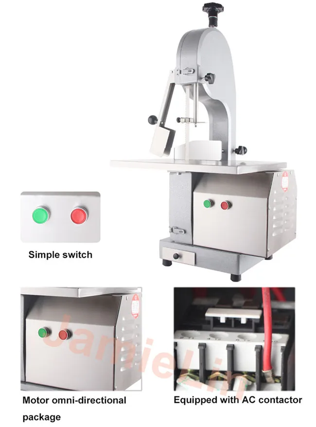 JamieLin Высокая емкость Коммерческая пила для мяса ленточная машина резки