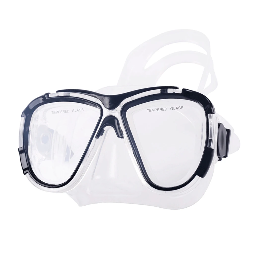 Подводная мягкая закаленная стеклянная противотуманная маска для подводного