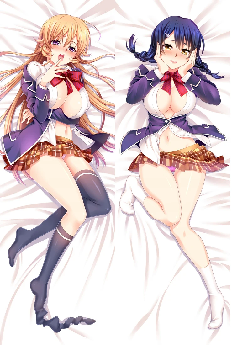 MMF Shokugeki no Soma персонажи юкихира soma & Nakiri erina наволочка аниме дакимакура